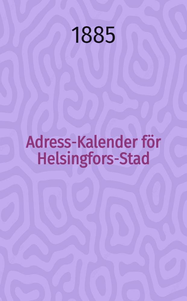 Adress-Kalender för Helsingfors-Stad