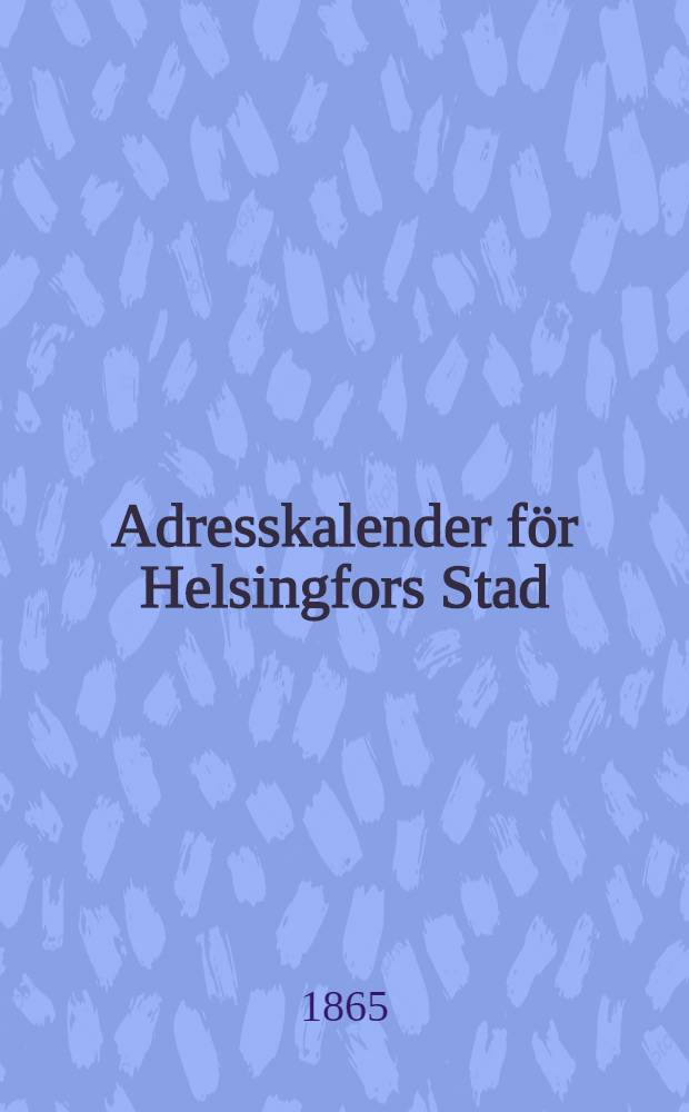 Adresskalender för Helsingfors Stad