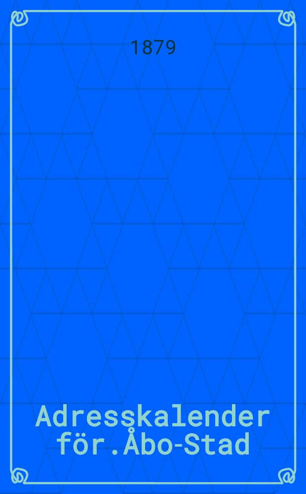 Adresskalender för.Åbo-Stad