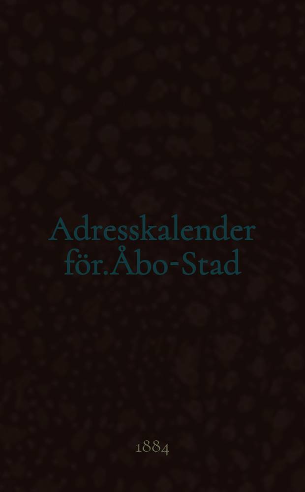 Adresskalender för.Åbo-Stad