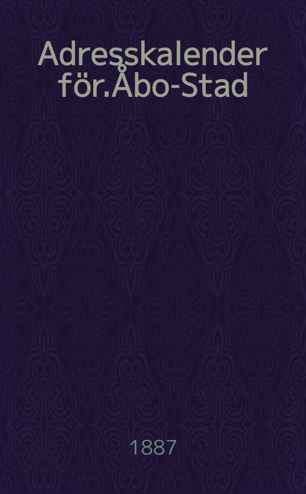 Adresskalender för.Åbo-Stad