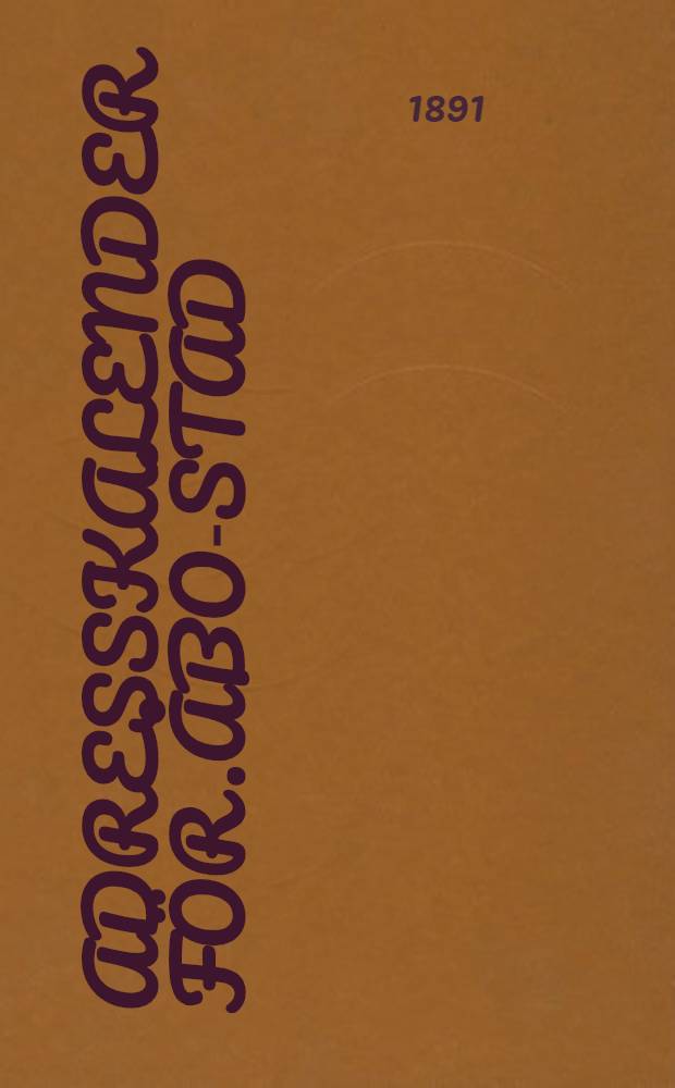 Adresskalender för.Åbo-Stad