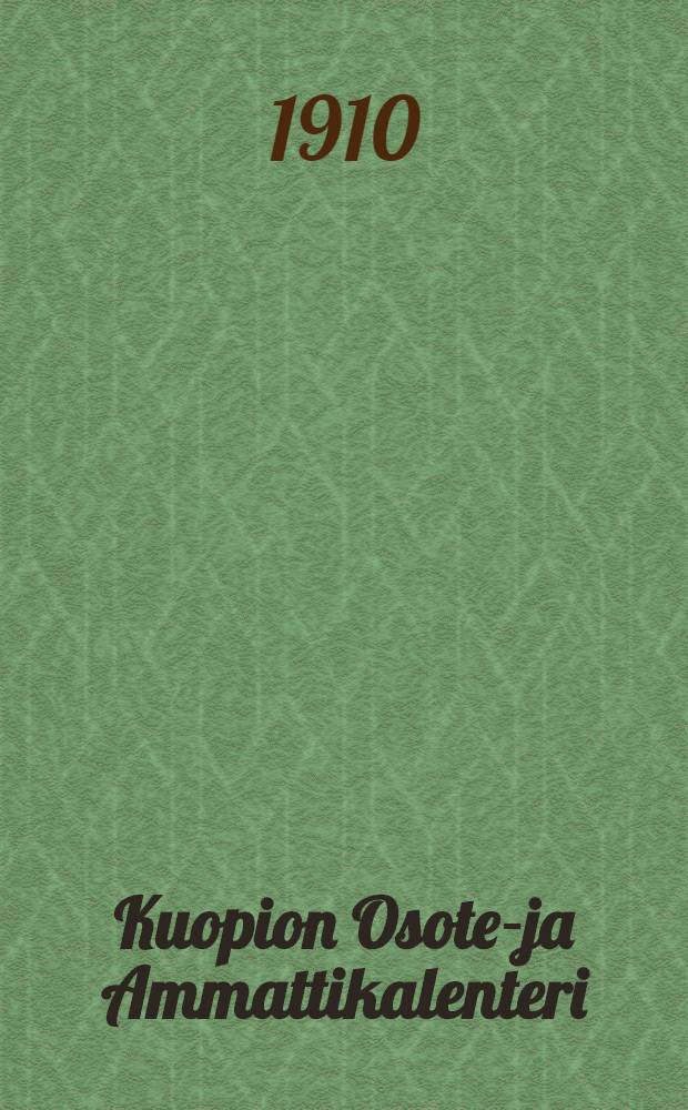 Kuopion Osote-ja Ammattikalenteri