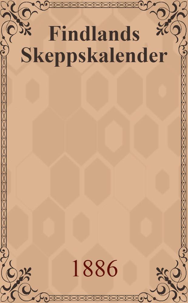 Findlands Skeppskalender : 1887