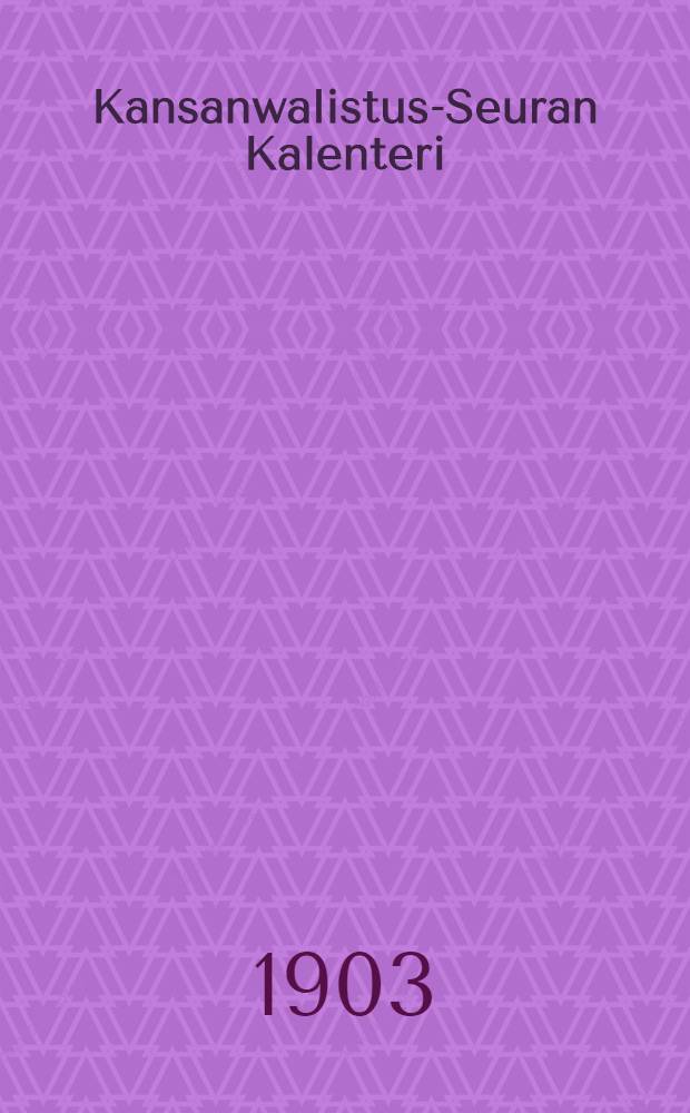 Kansanwalistus-Seuran Kalenteri