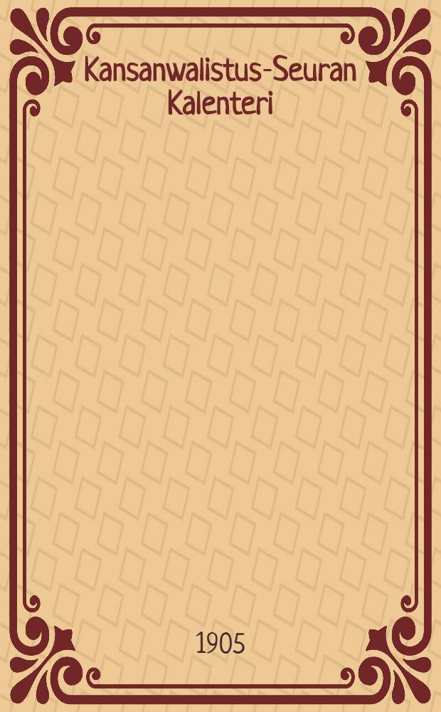 Kansanwalistus-Seuran Kalenteri