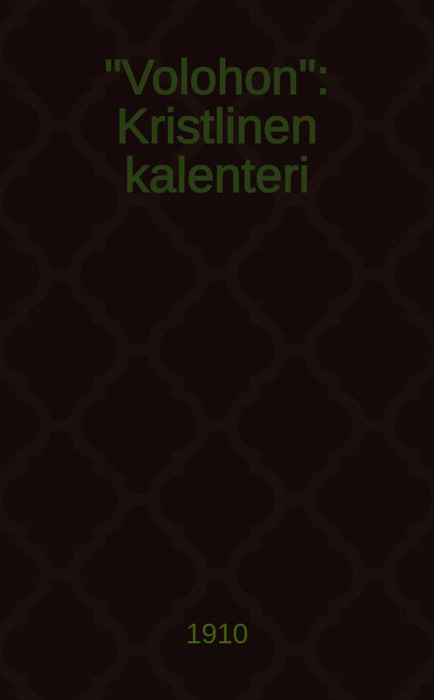 "Volohon" : Kristlinen kalenteri