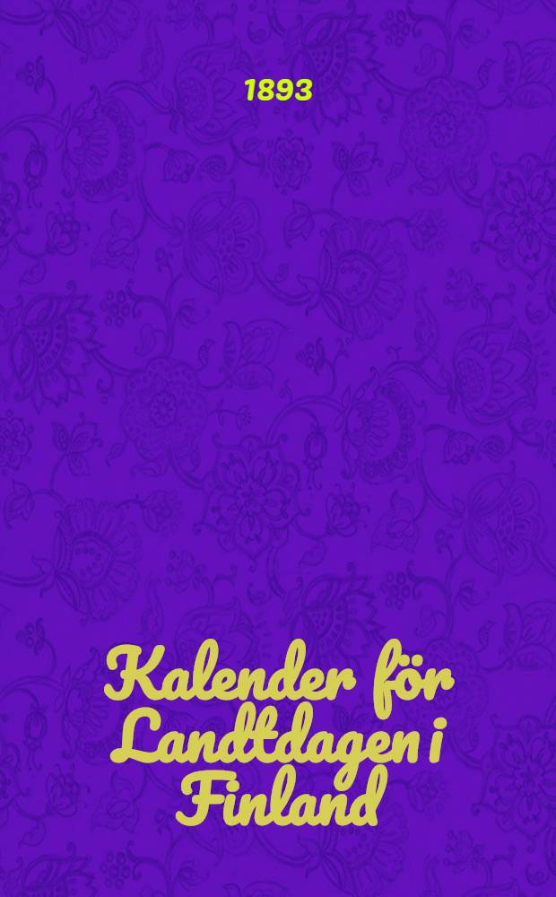Kalender f&ouml;r Landtdagen i Finland