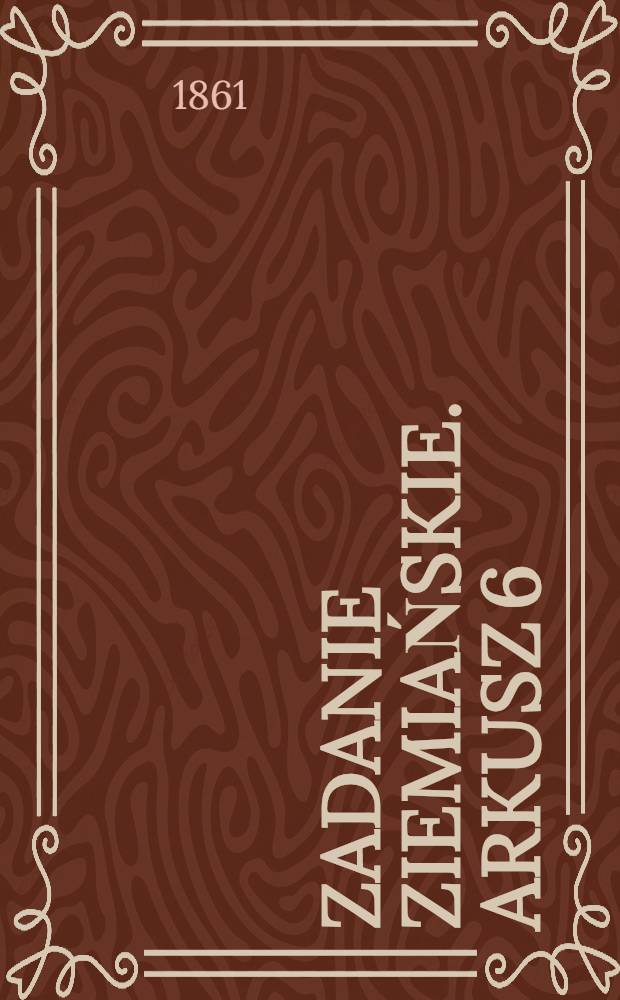 Zadanie ziemiańskie. Arkusz 6
