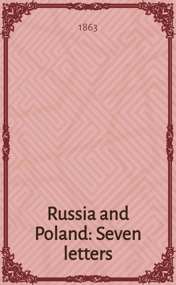 Russia and Poland : Seven letters