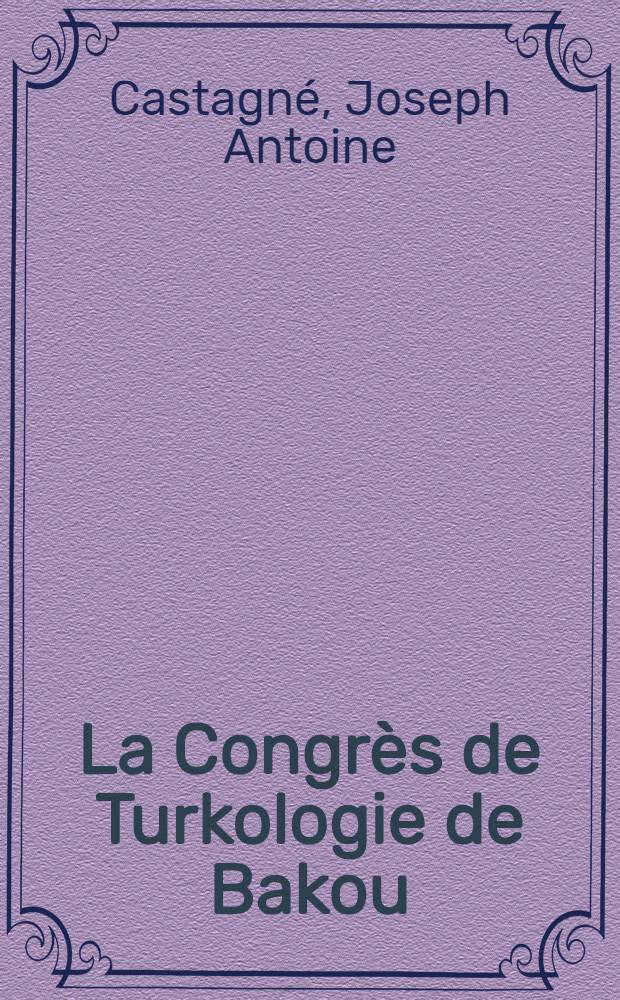 La Congrès de Turkologie de Bakou (mars 1916)