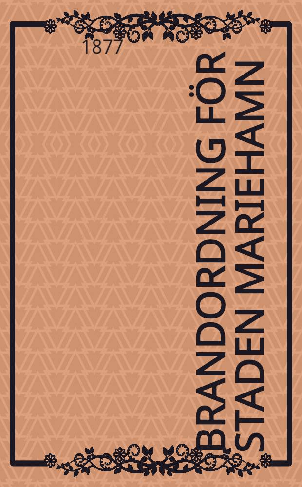 Brandordning för Staden Mariehamn