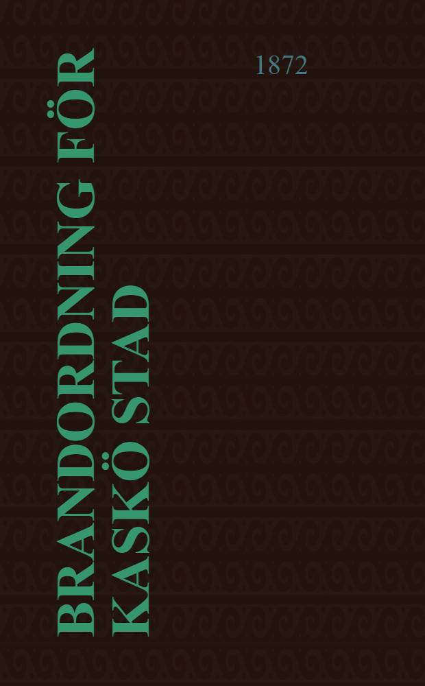 Brandordning för Kaskö stad