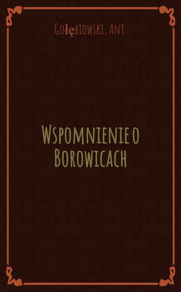 Wspomnienie o Borowicach