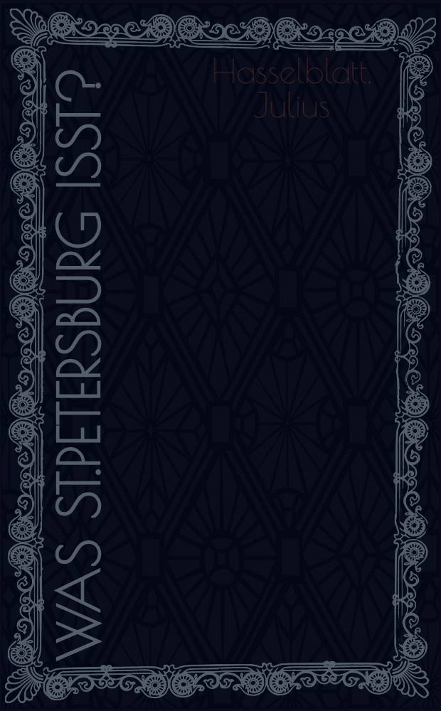 Was St.Petersburg isst?