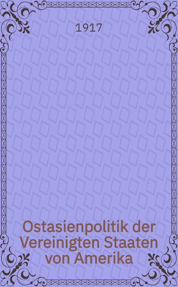 Ostasienpolitik der Vereinigten Staaten von Amerika