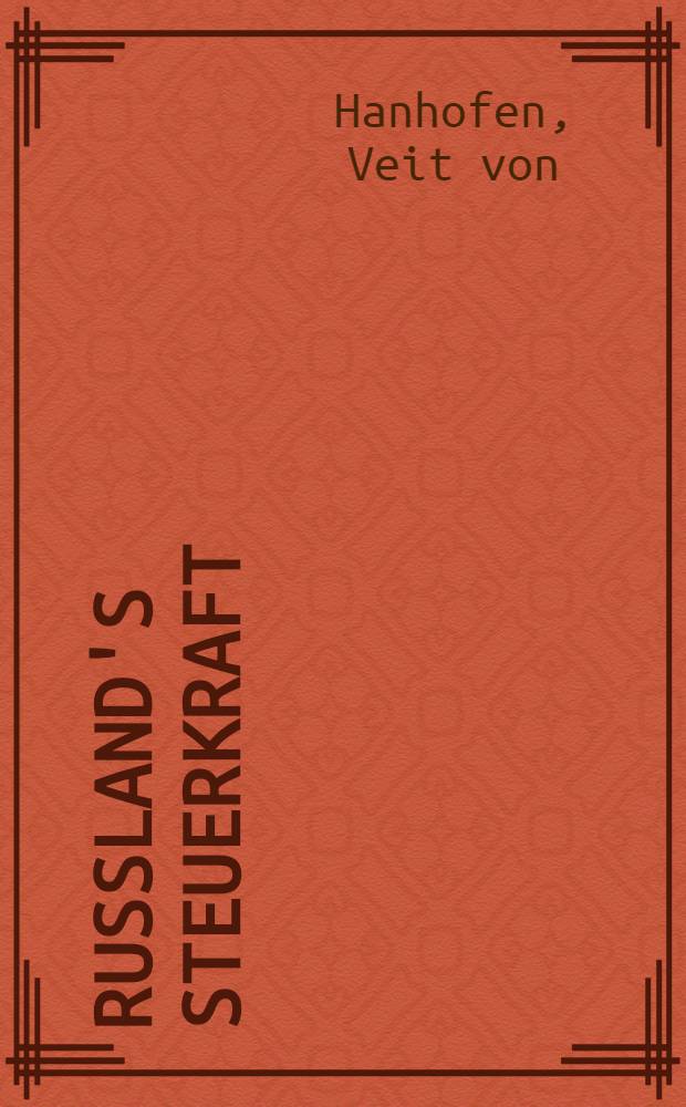 Russland's Steuerkraft