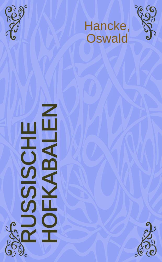 Russische Hofkabalen