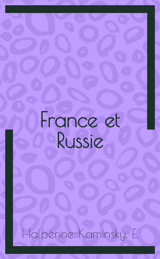 France et Russie