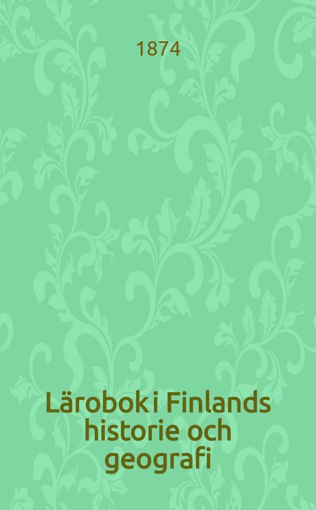 Lärobok i Finlands historie och geografi