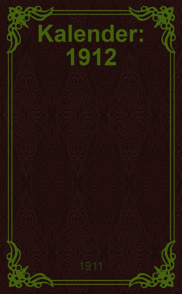 Kalender : 1912