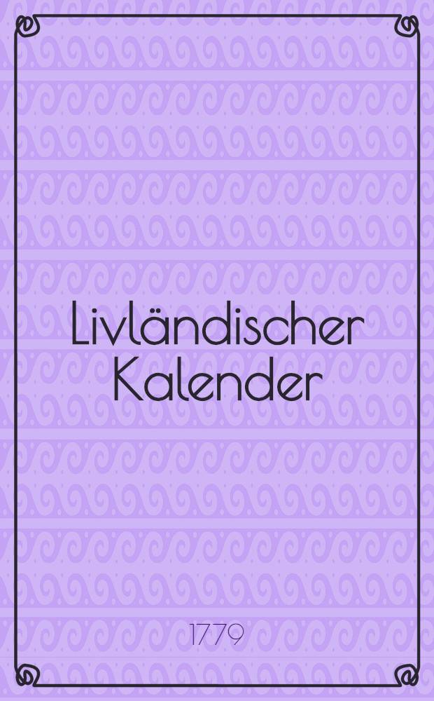 Livländischer Kalender