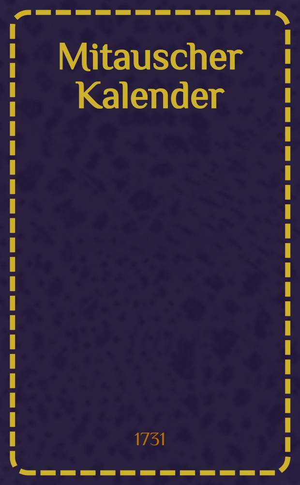 Mitauscher Kalender