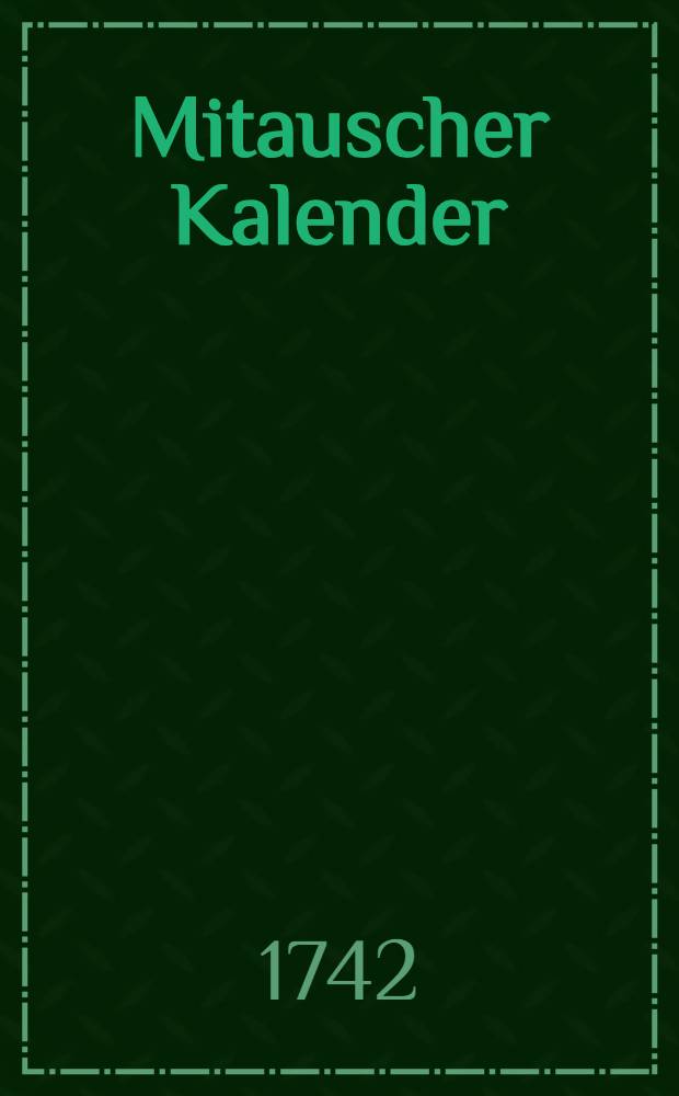 Mitauscher Kalender