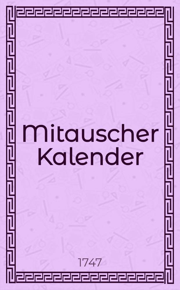 Mitauscher Kalender