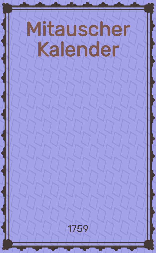 Mitauscher Kalender