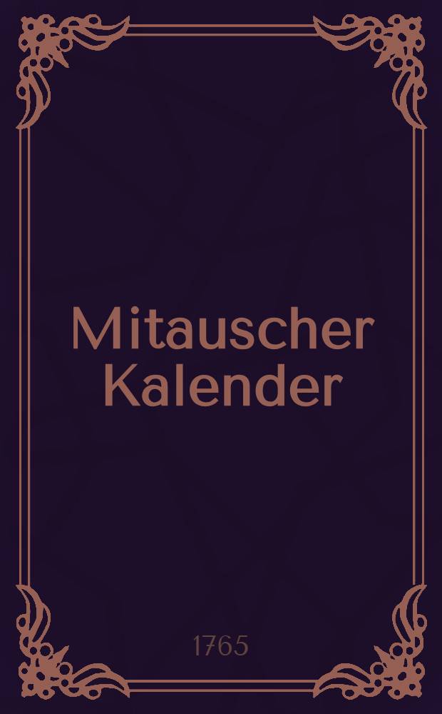 Mitauscher Kalender
