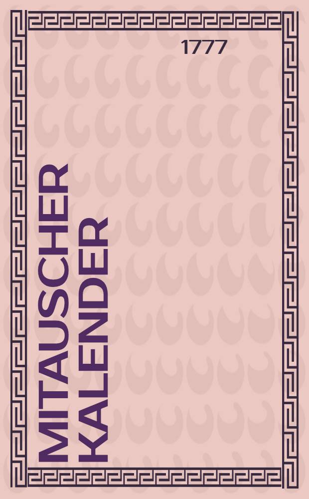 Mitauscher Kalender