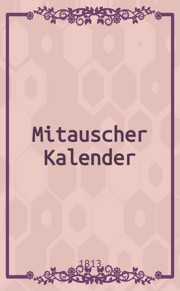Mitauscher Kalender