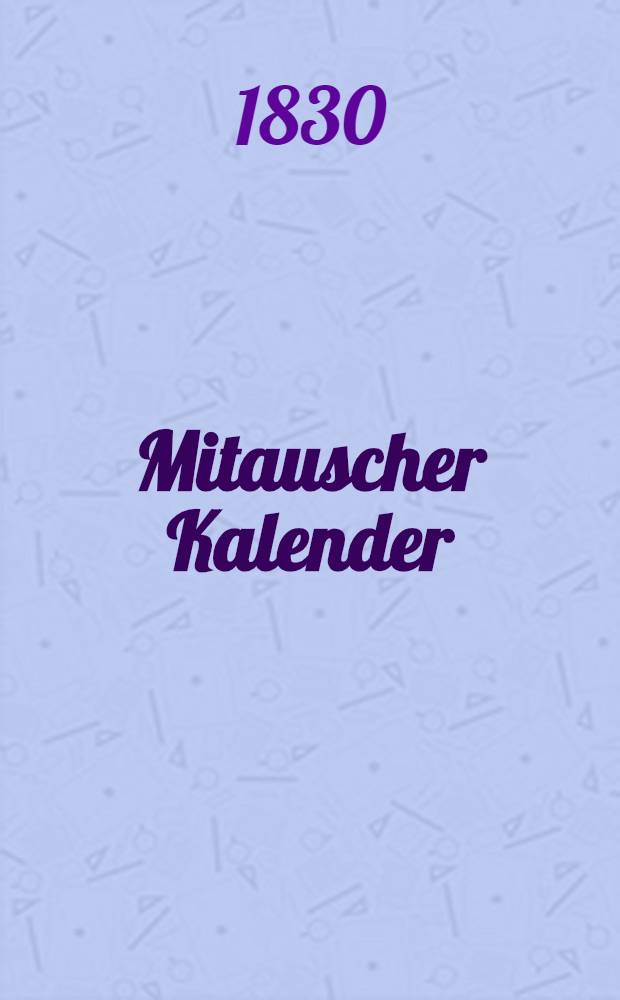 Mitauscher Kalender