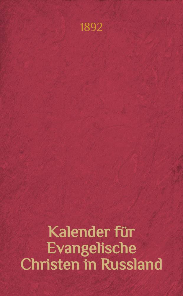 Kalender für Evangelische Christen in Russland