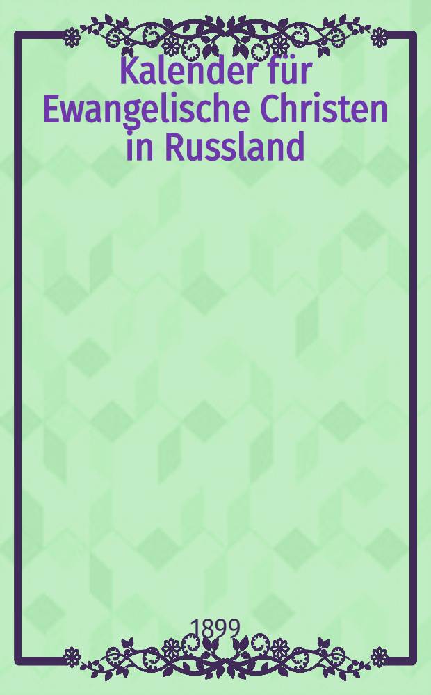 Kalender für Ewangelische Christen in Russland