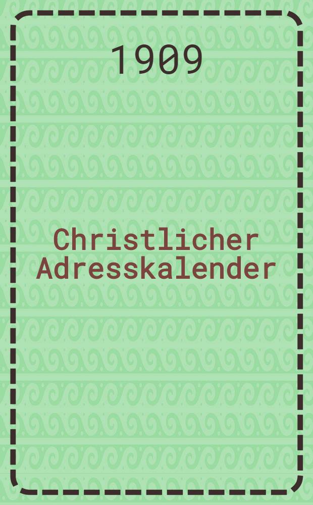 Christlicher Adresskalender