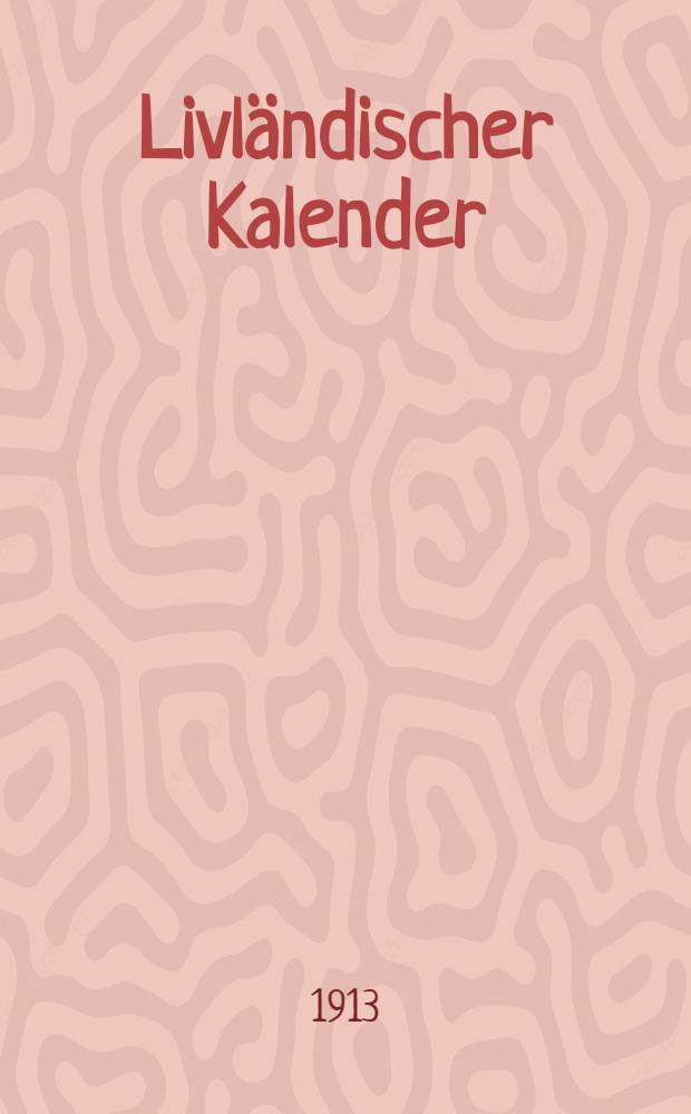Livl&auml;ndischer Kalender