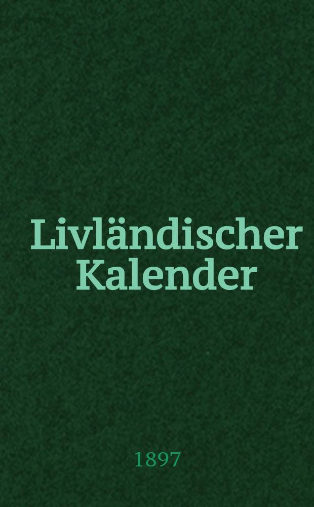 Livl&auml;ndischer Kalender