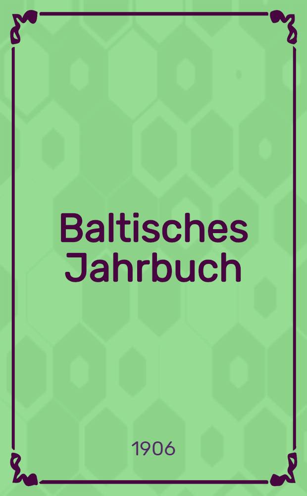 Baltisches Jahrbuch