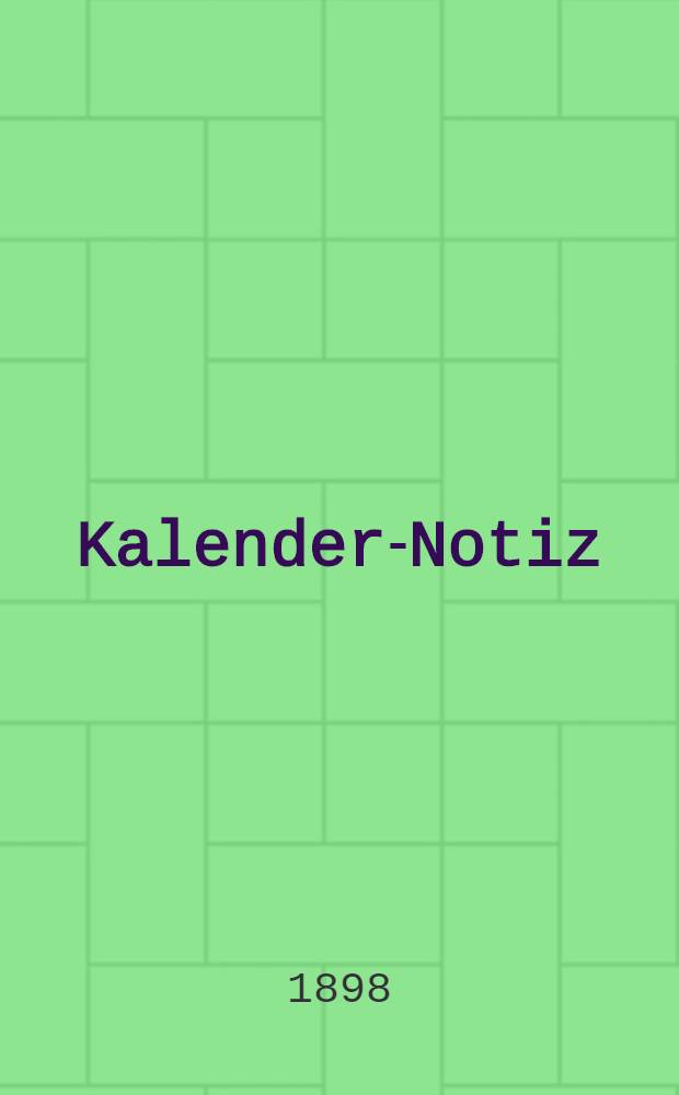 Kalender-Notiz