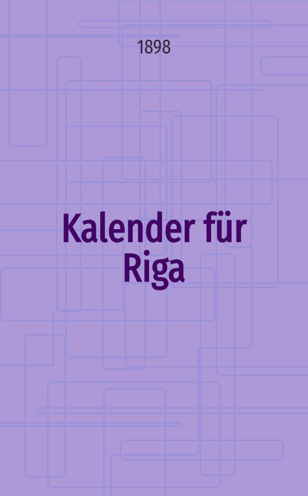 Kalender für Riga