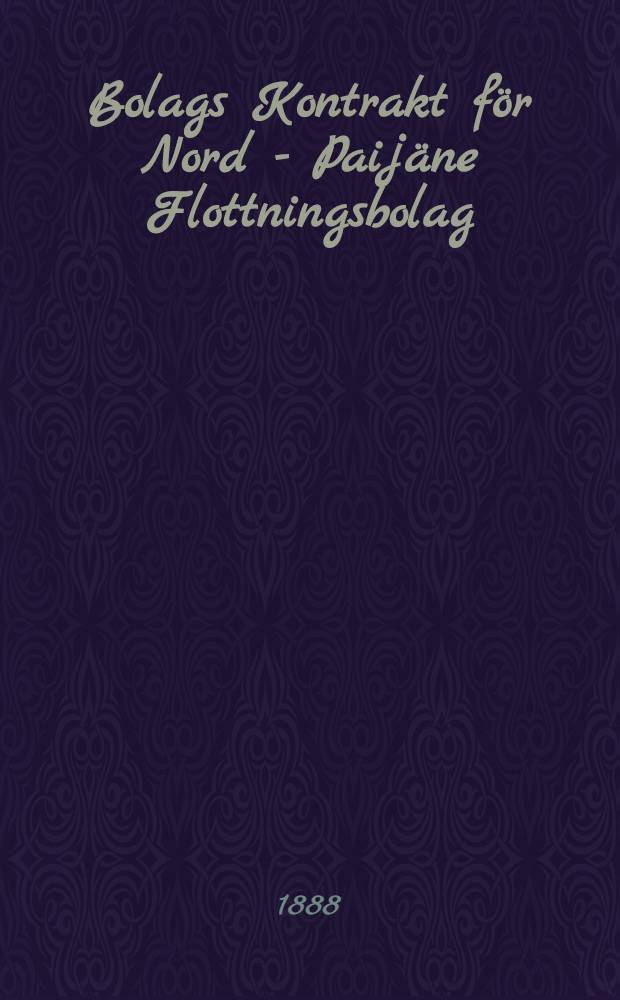 Bolags Kontrakt f&ouml;r Nord - Paij&auml;ne Flottningsbolag