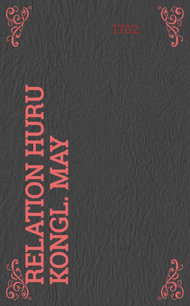 Relation huru Kongl. May:tz förordnade Tackseijelse-Dag af Gen. Majoren Gr. Magn. Steenbock celebrerades i Store Felt-Herrens Lubomirskis Slott och Stad Rzesau