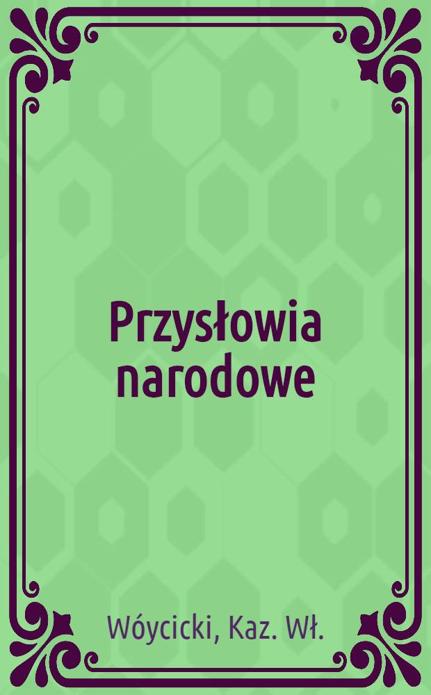 Przysłowia narodowe