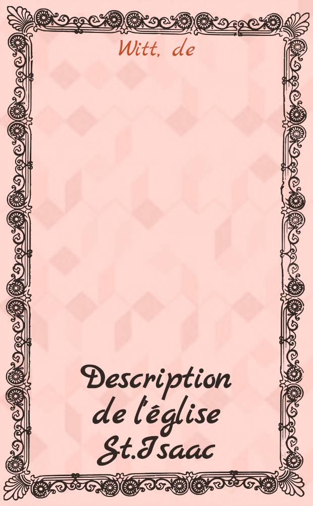 Description de l'église St.Isaac : Fragment
