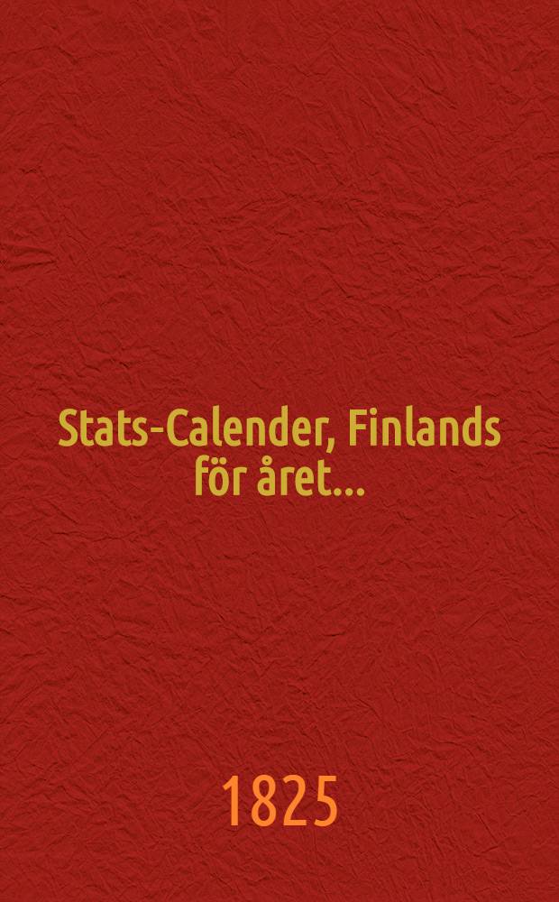 Stats-Calender, Finlands för året ..