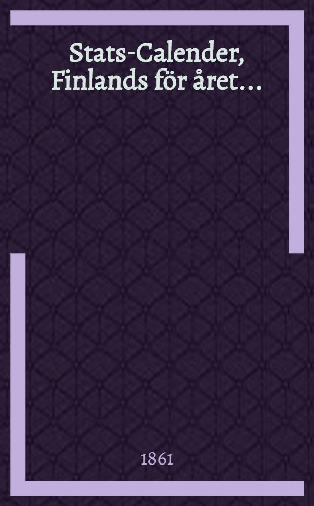 Stats-Calender, Finlands för året ..