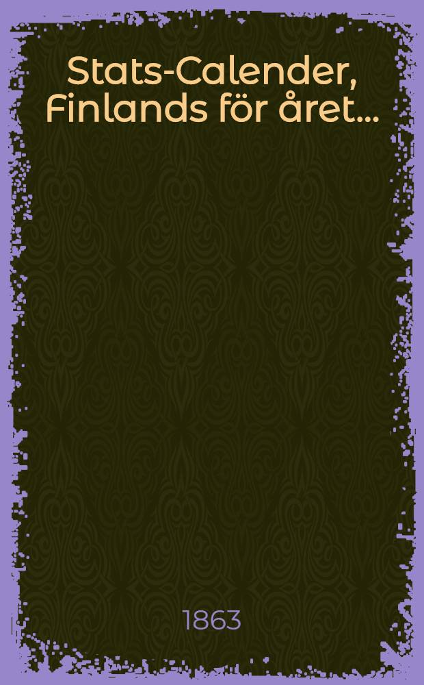 Stats-Calender, Finlands för året ..