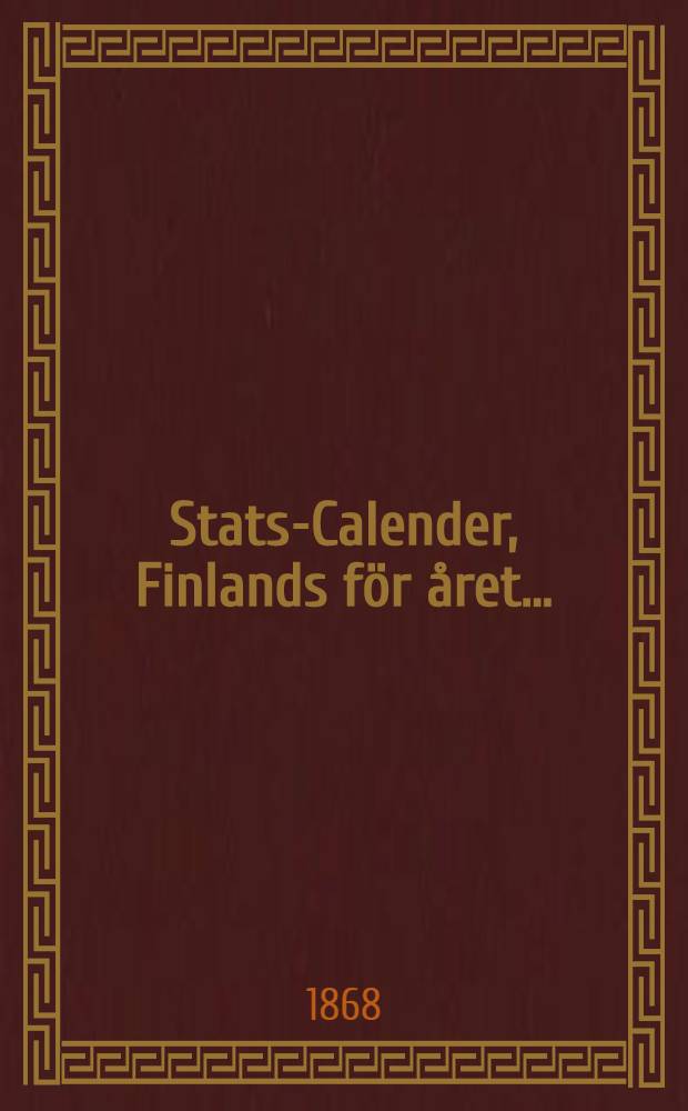 Stats-Calender, Finlands för året ..